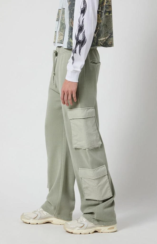 PacSun Gray Baggy Cargo Sweatpants 3