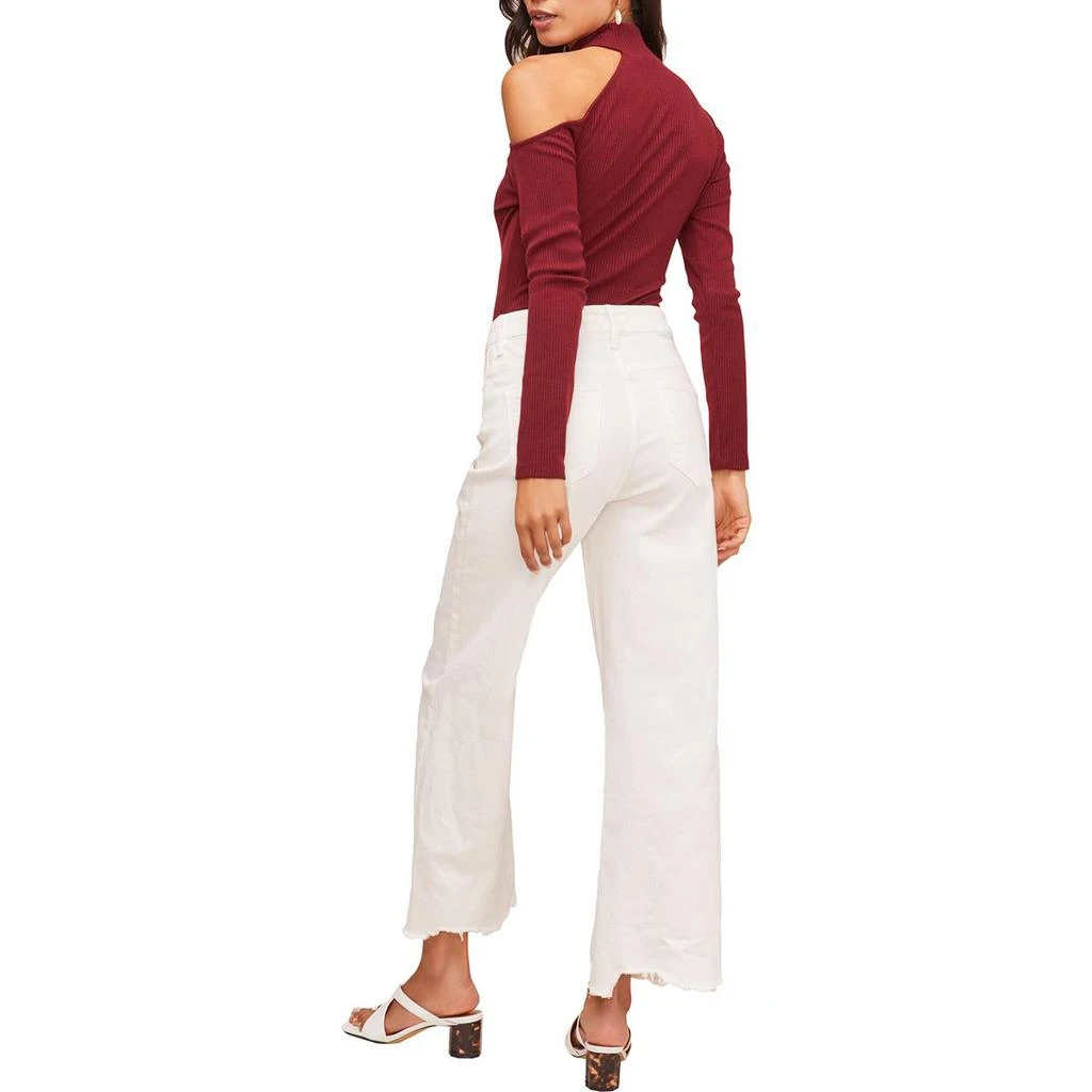 ASTR Junction Womens Cold Shoulder Mock Neck Bodysuit 4