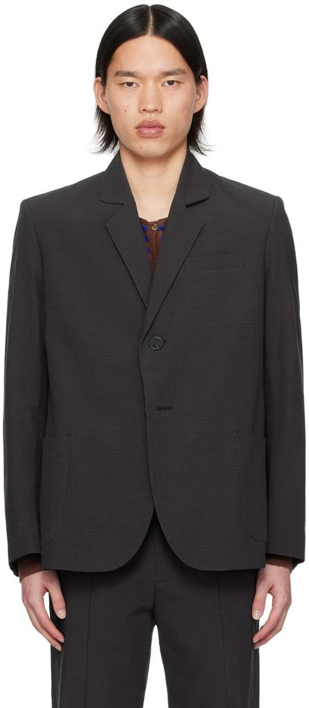 Edward Cuming Brown & Navy Striped Blazer 1