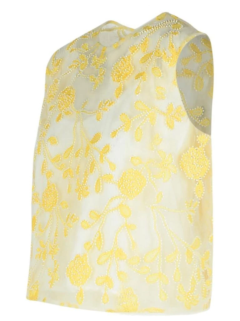 ROTATE Birger Christensen Rotate Birger Christensen 'Flower' Yellow Polyester Tank Top 2