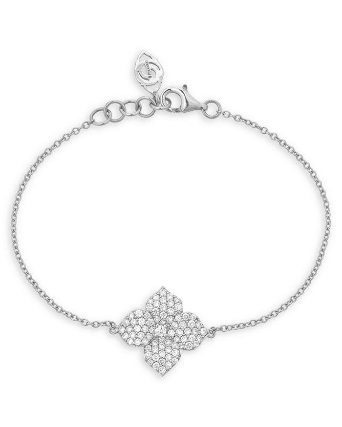 Piranesi 18K White Gold Piranesi Flower Diamond Pavé Link Bracelet