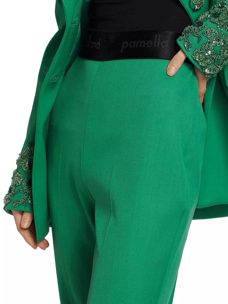 Pamella Roland Cashmere Creased-Front Dress Trousers 6