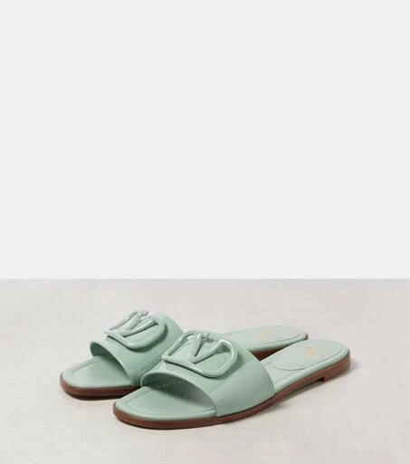 Valentino VLogo Signature patent leather slides 4