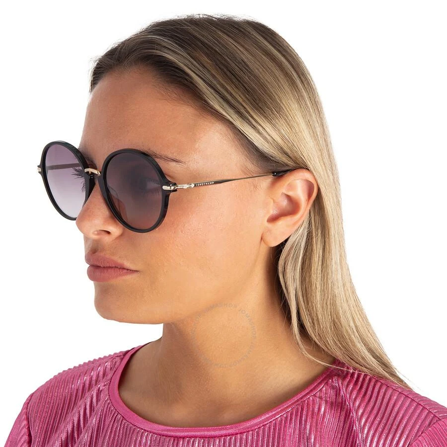 Longchamp Smoke Round Ladies Sunglasses LO645S 001 56 2