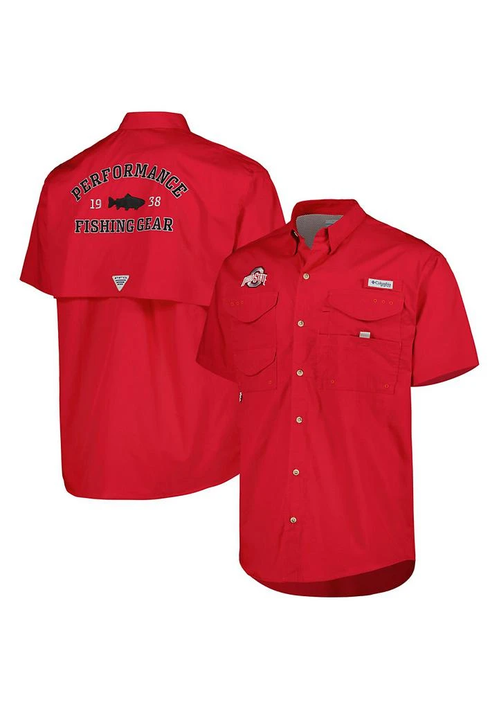 Columbia NCAA Ohio State Buckeyes Bonehead Button-Up Shirt