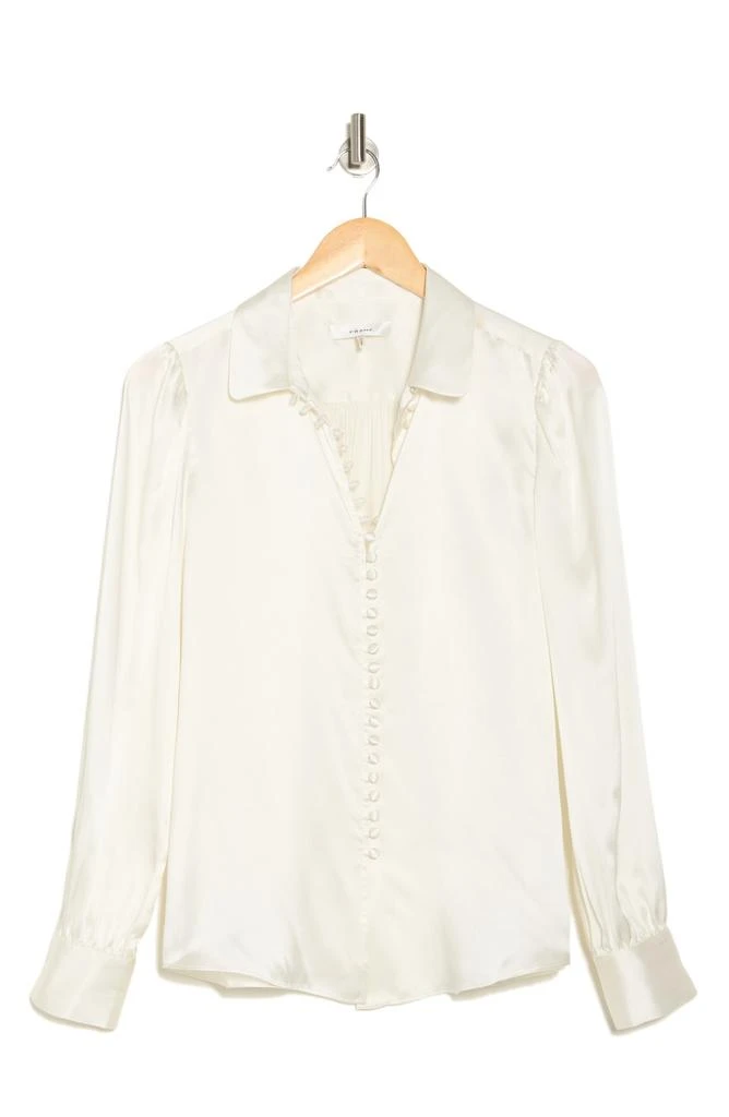 FRAME Round Collar Button Front Shirt 3