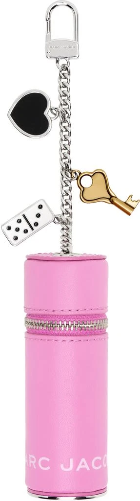 Marc Jacobs Pink 'The Charm Lipstick Case' Keychain 1