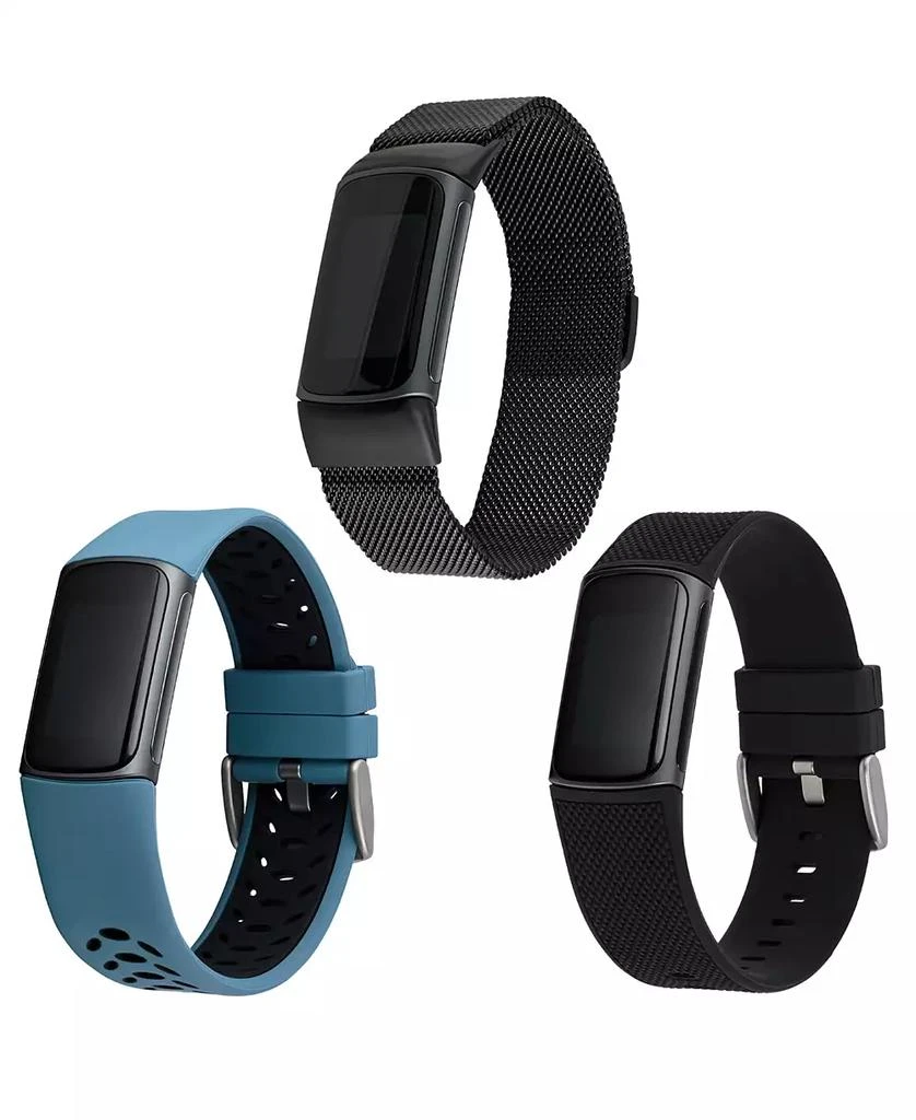 WITHit Multi Silicone and Stainless Steel Band Set Compatible with Fitbit Charge 5 and 6 1