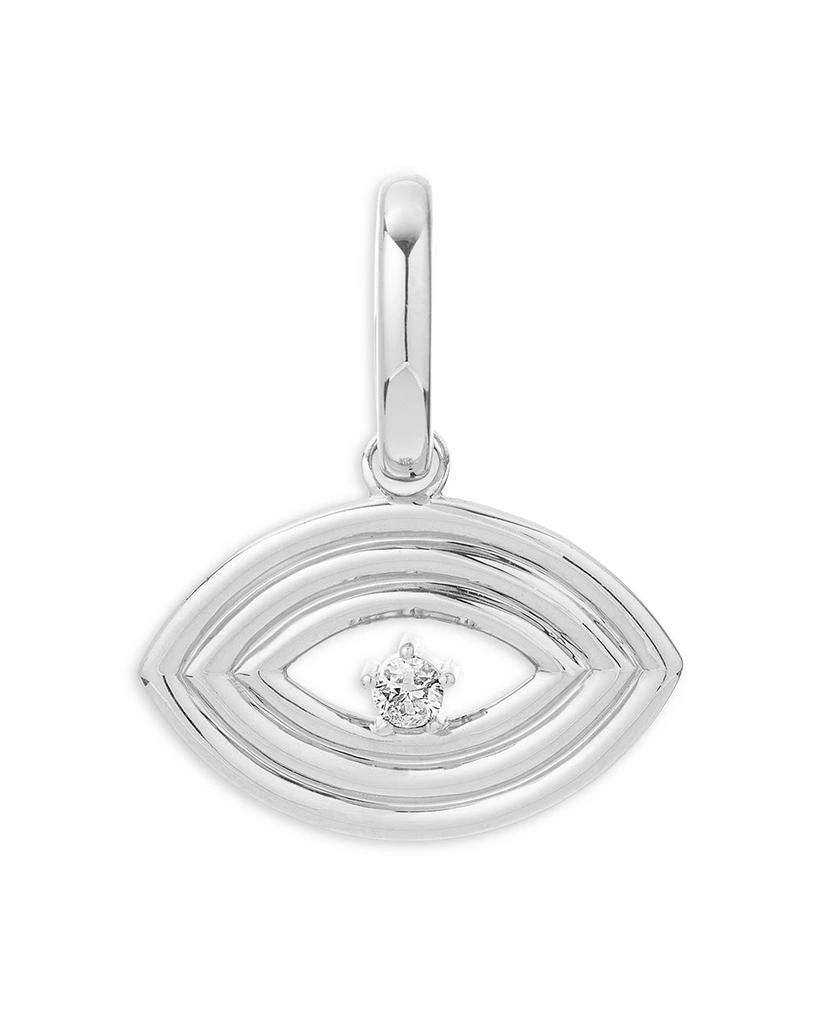 Adina Reyter Sterling Silver Diamond Groovy Evil Eye Pendant 1