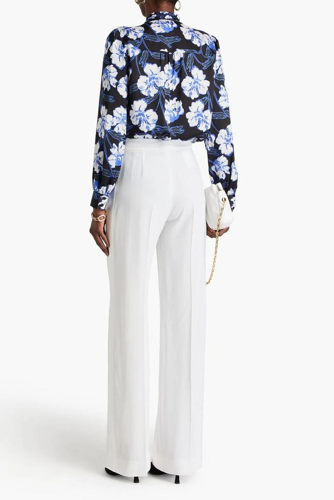 Diane von Furstenberg Hardy pussy-bow floral-print twill shirt 3
