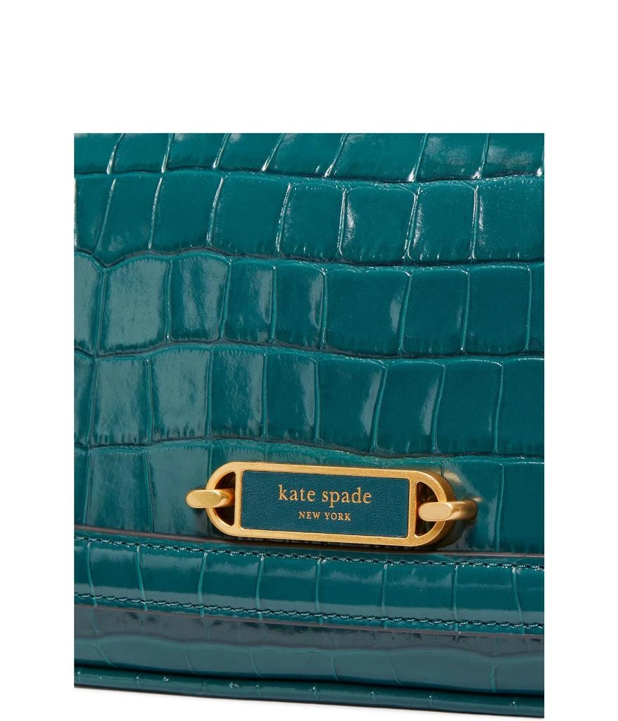 Kate Spade Gramercy Croc Embossed Leather Small Flap Shoulder Bag 5