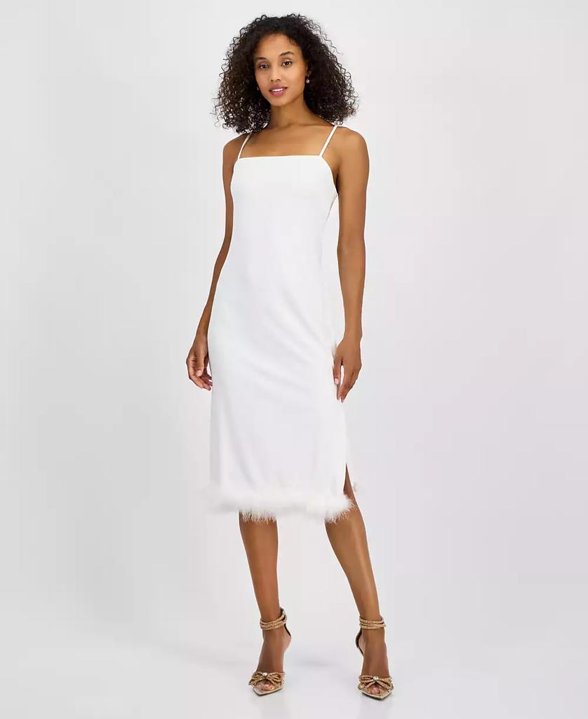 RACHEL Rachel Roy Women's Delilah Feather-Hem Midi Dress