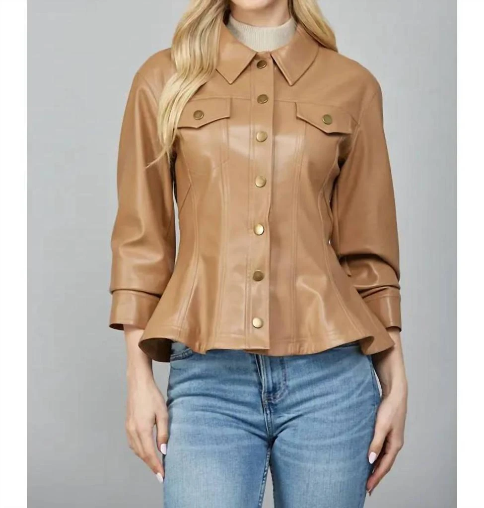 Fate by LFD Fate By Lfd - Valentina Peplum Leather Jacket