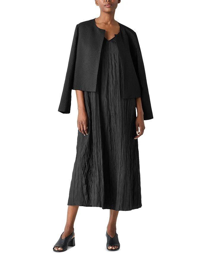 Eileen Fisher Crushed Silk Midi Dress 4
