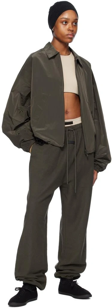 Essentials Gray Shell Bomber Jacket 4