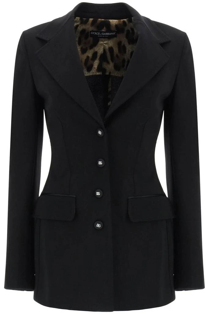 Dolce & Gabbana Milano-Stitch Jersey Single-Breasted Jacket 1