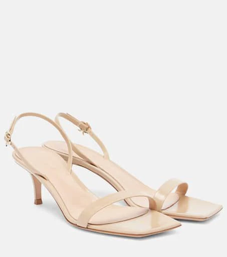 Gianvito Rossi Ribbon patent leather sandals 1
