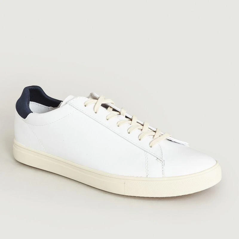 Clae Bradley Trainers White Leather Navy CLAE 1