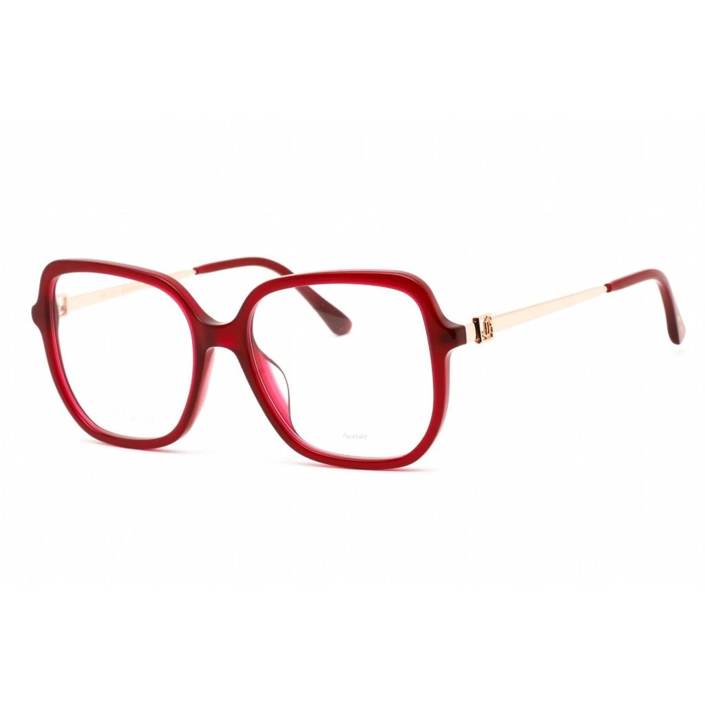 Jimmy Choo Jimmy Choo Women's Eyeglasses - Full Rim Oversized Burgundy Frame | JC376/G 0LHF 00 1