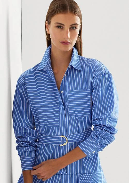 Ralph Lauren Ralph Lauren Striped Broadcloth Tiered Shirtdress 3