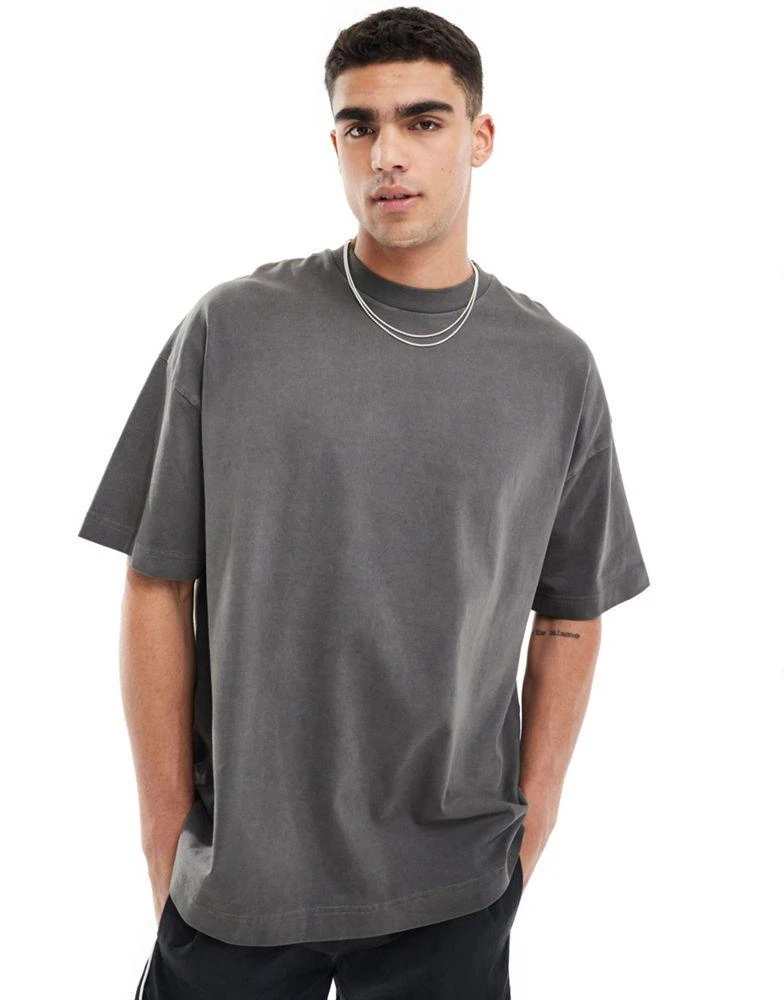 ASOS 4505 Icon heavyweight cotton oversized t-shirt with quick dry finish in black 1