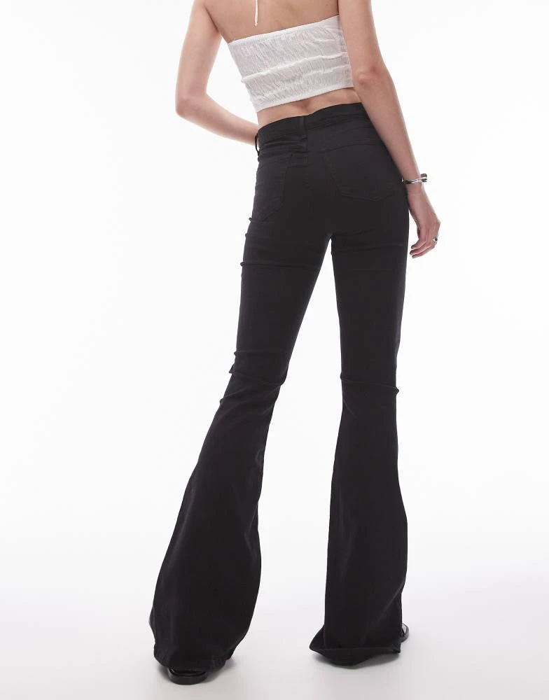 Topshop Tall Topshop Tall high rise Jamie flare jeans in black 5
