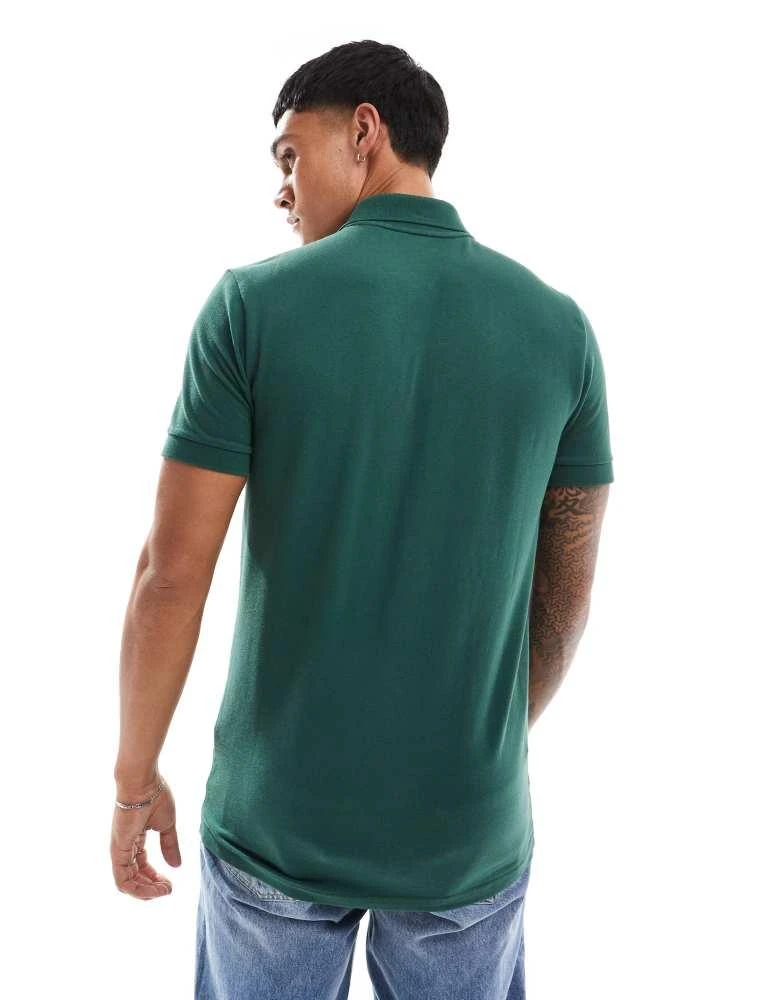 HOLLISTER Hollister icon logo pique polo in mid green 3