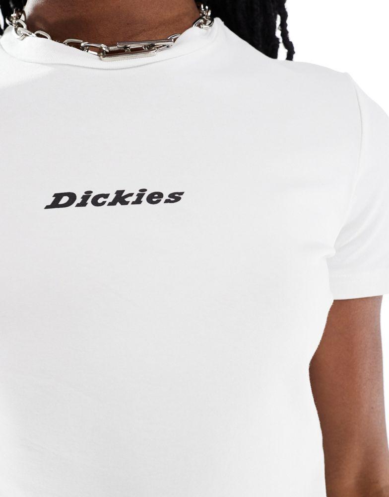 Dickies Dickies valley falls crop baby tee in white