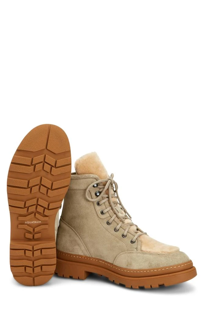 Aquatalia Tristian Lace-Up Boot with Genuine Shearling Trim 6