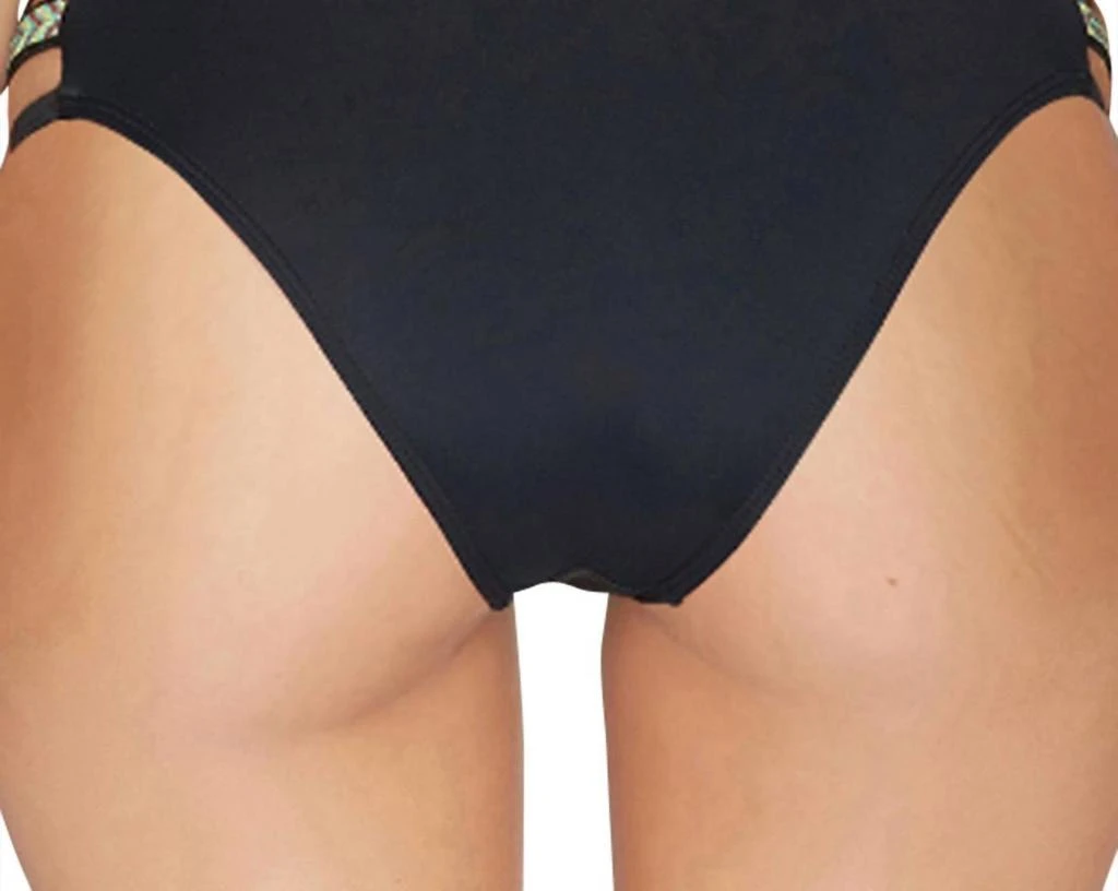 Reef Solid Strappy Bikini Bottom In Black 2