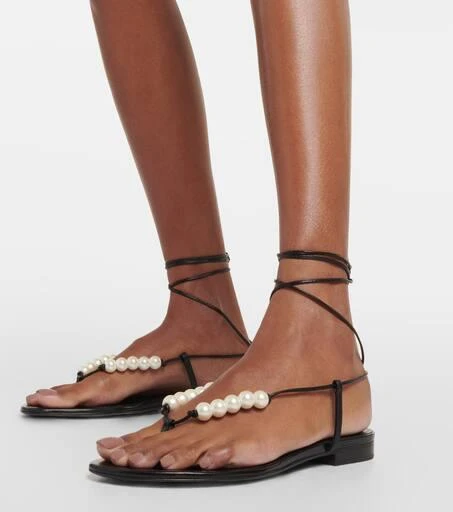 Magda Butrym Faux pearl leather sandals 4