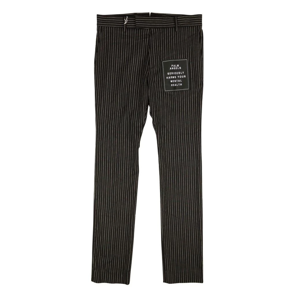 Palm Angels Black Pinstriped Pants 1