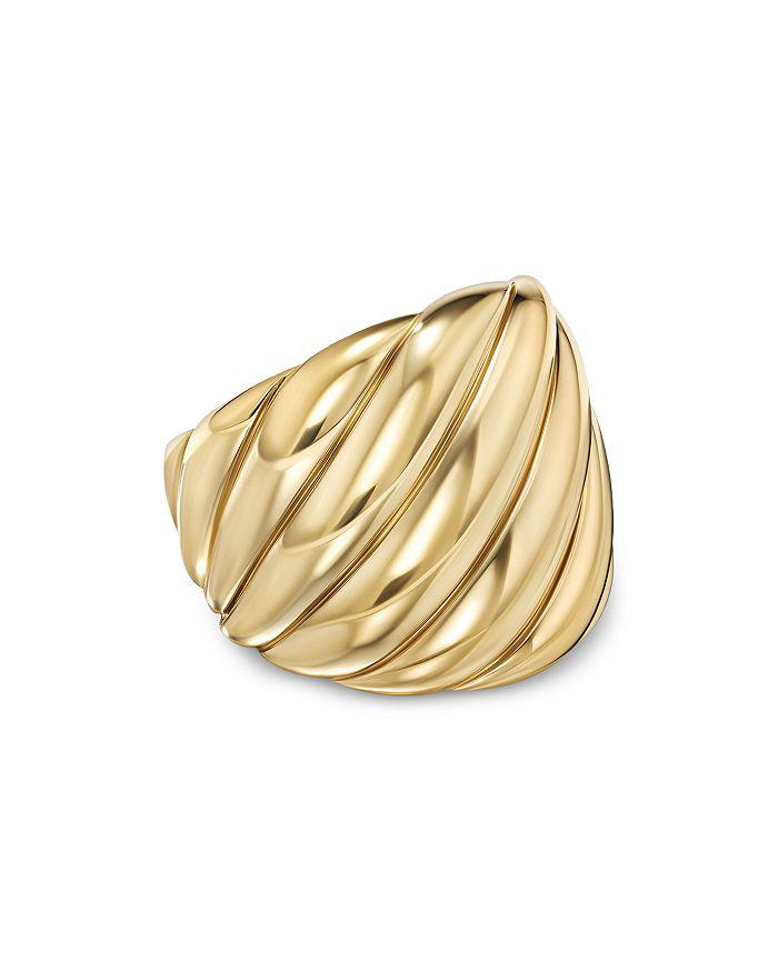 David Yurman 18K Yellow Gold Sculpted Cable Ring