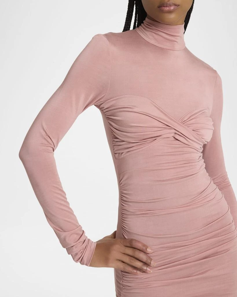 Balmain Gathered Long-Sleeve Turtleneck Top 5