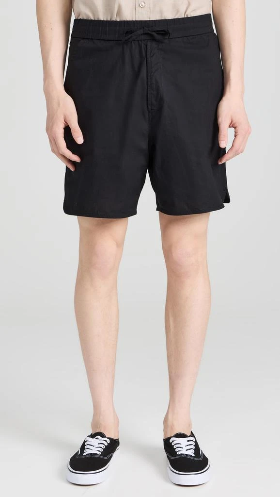 Officine Generale Dony Shorts Piece Dyed Cotton Poplin 6.25" 6