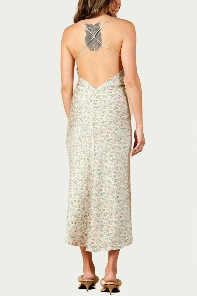 Lucca Lucca - FREESIA FLORAL-PRINT SATIN MAXI DRESS 3