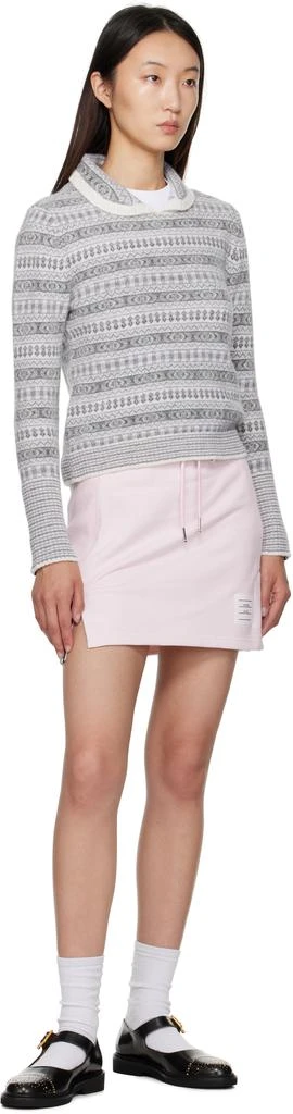 Thom Browne Gray Wool Flannel
Mohair Jacquard Sweater 4