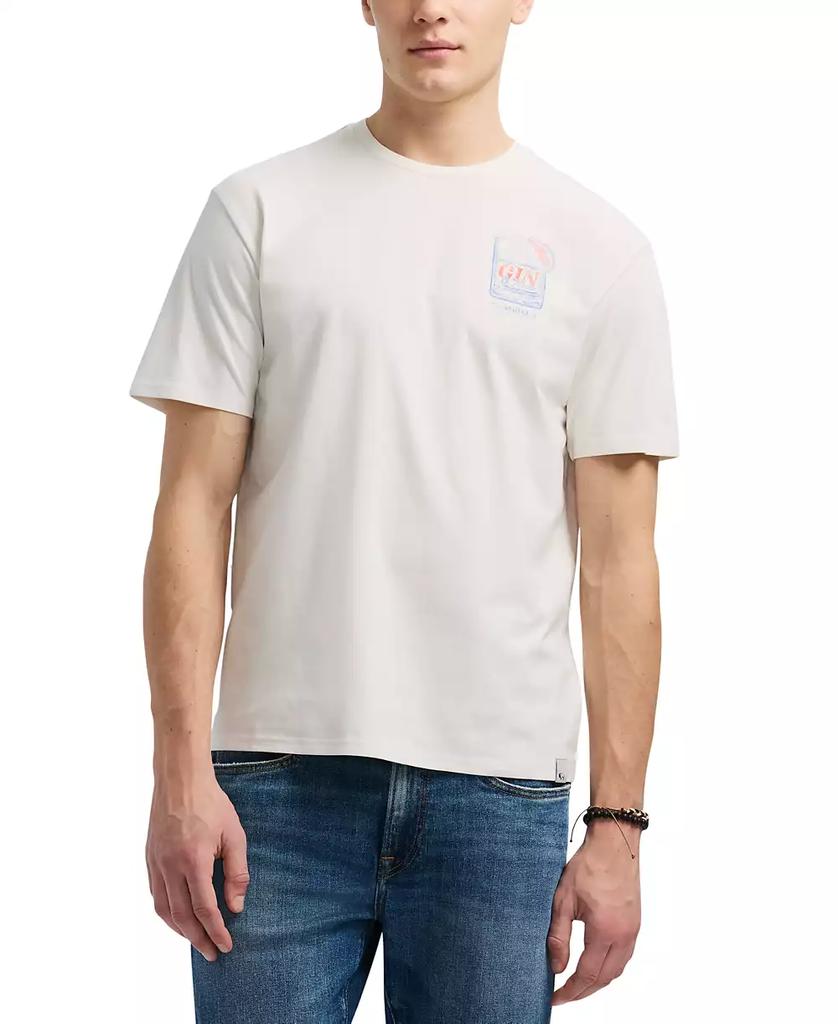 BUFFALO David Bitton Men's Torpoint Short Sleeve Crewneck Gin & Tonic Graphic T-Shirt