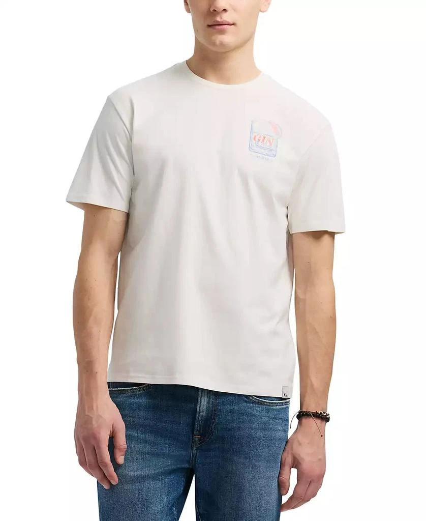 BUFFALO David Bitton Men's Torpoint Short Sleeve Crewneck Gin & Tonic Graphic T-Shirt 2
