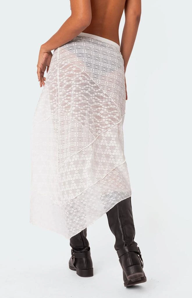 edikted sheer mesh & lace patchwork maxi dress Plaza Las Amricas