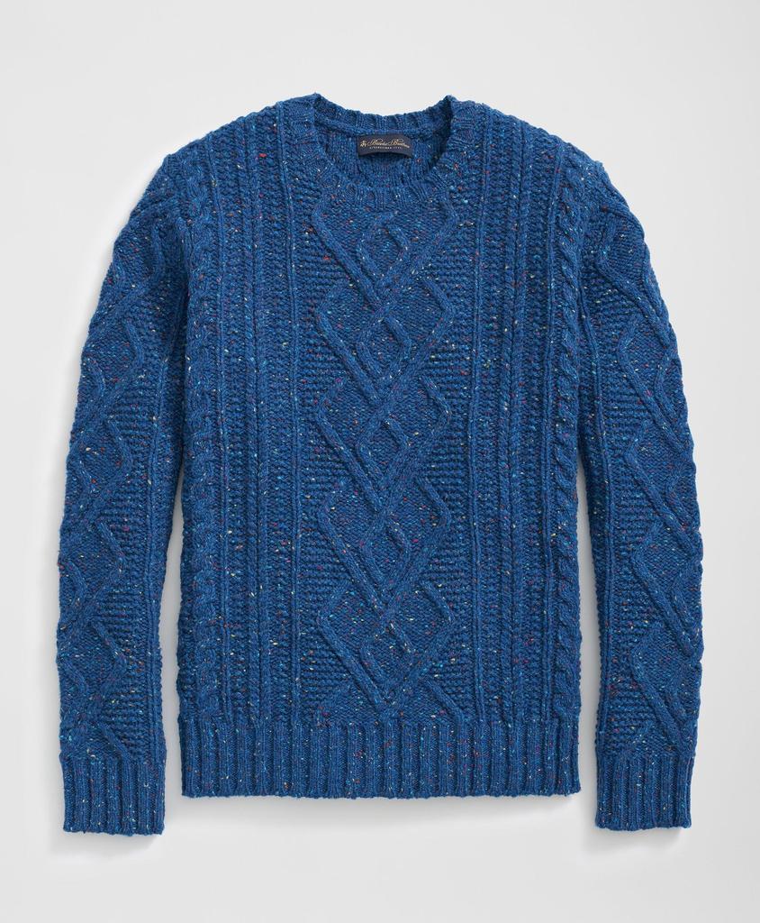 Brooks Brothers Aran Knit Sweater in Donegal Merino Wool