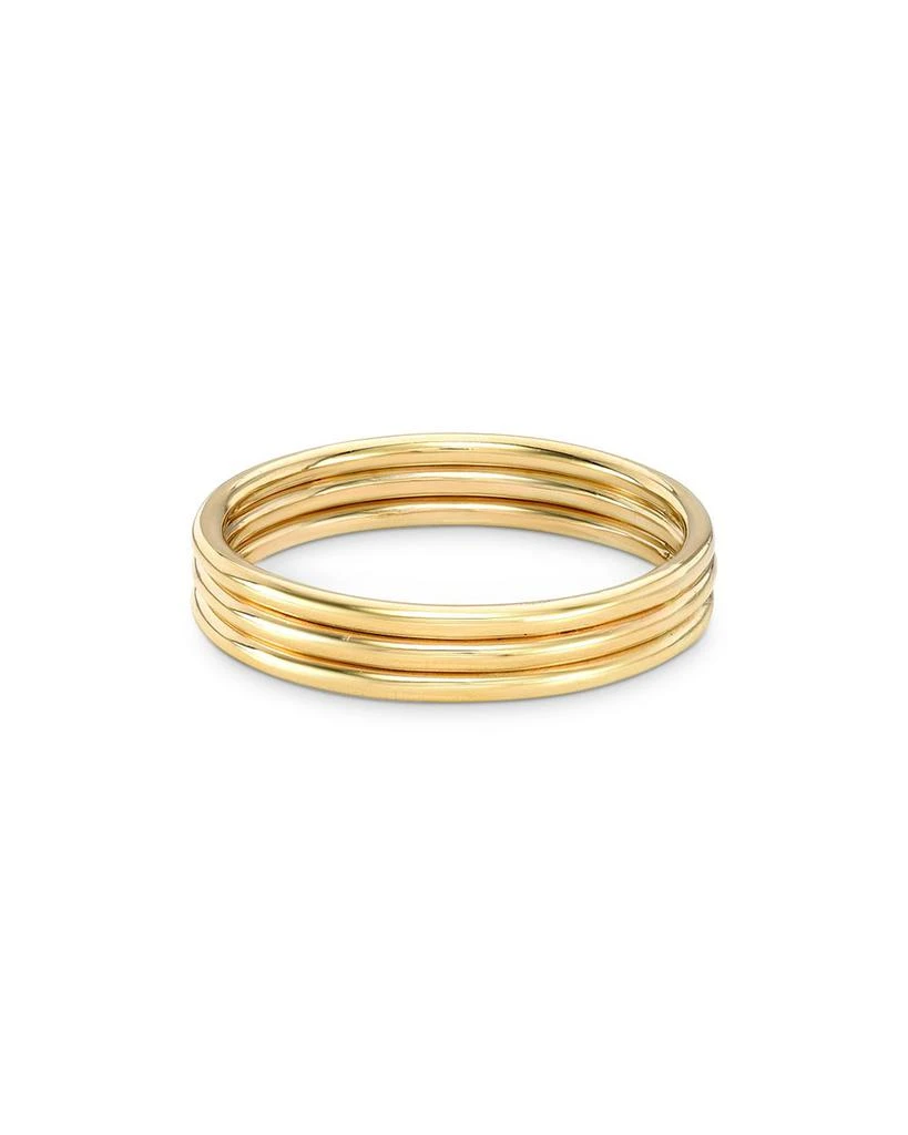 Zoe Lev 14K Yellow Gold Three-Row Band 1
