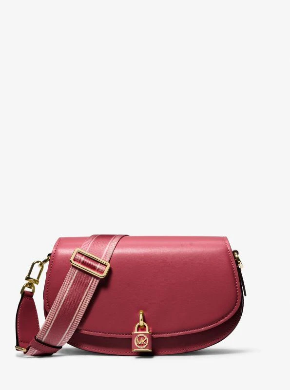 Michael Kors Mila Medium Leather Messenger Bag 1