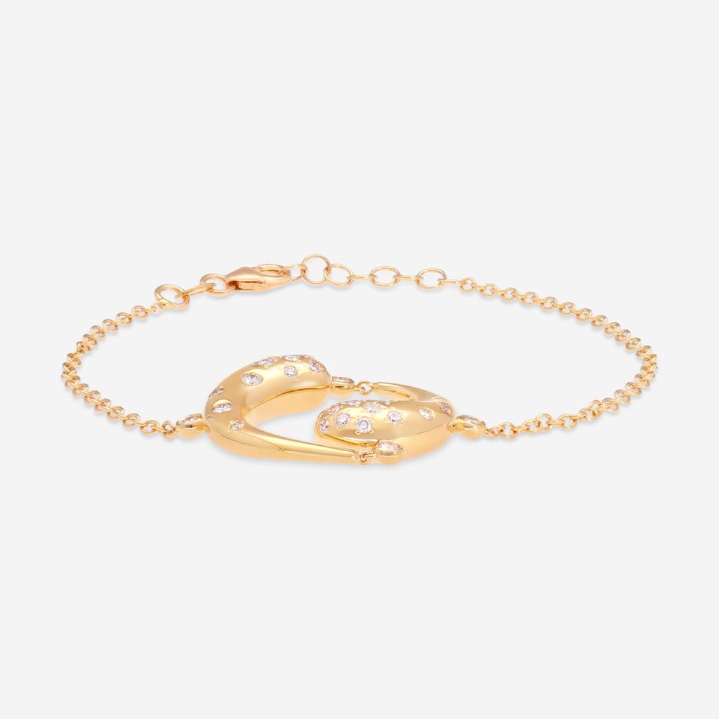 Giloro Giloro 18K Yellow Gold Diamond Chain Bracelet P4687-108G