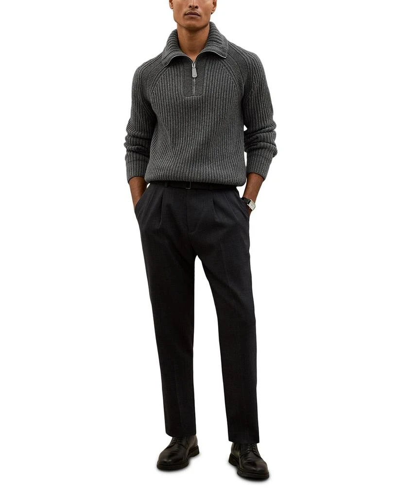 REISS Half Zip Cashmere Funnel Sweater 1