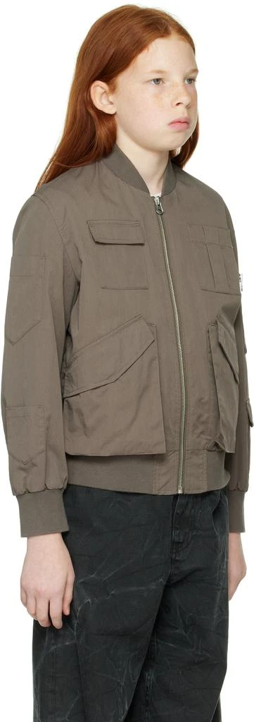 MM6 Kids Taupe Multi-Pocket Bomber Jacket 2