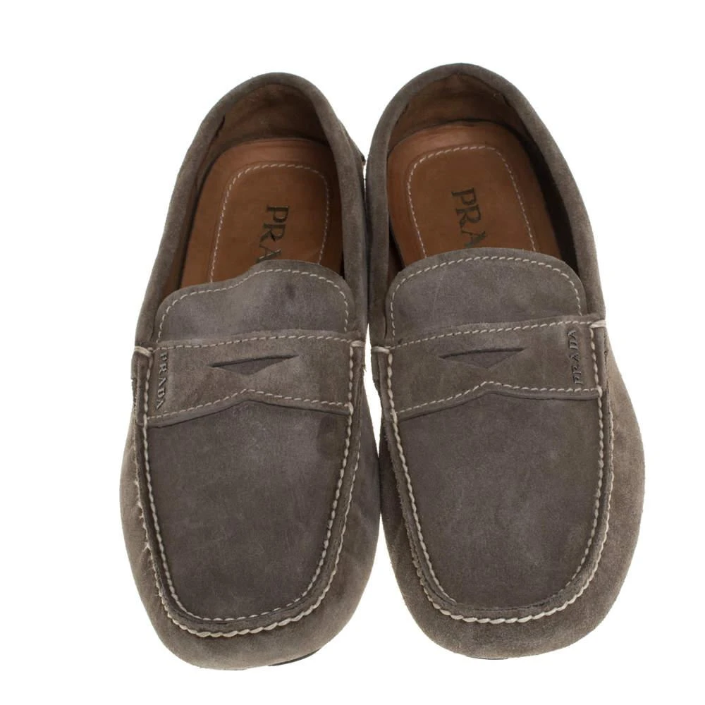 Prada Prada Olive Green Suede Penny Loafers Size 41.5 3