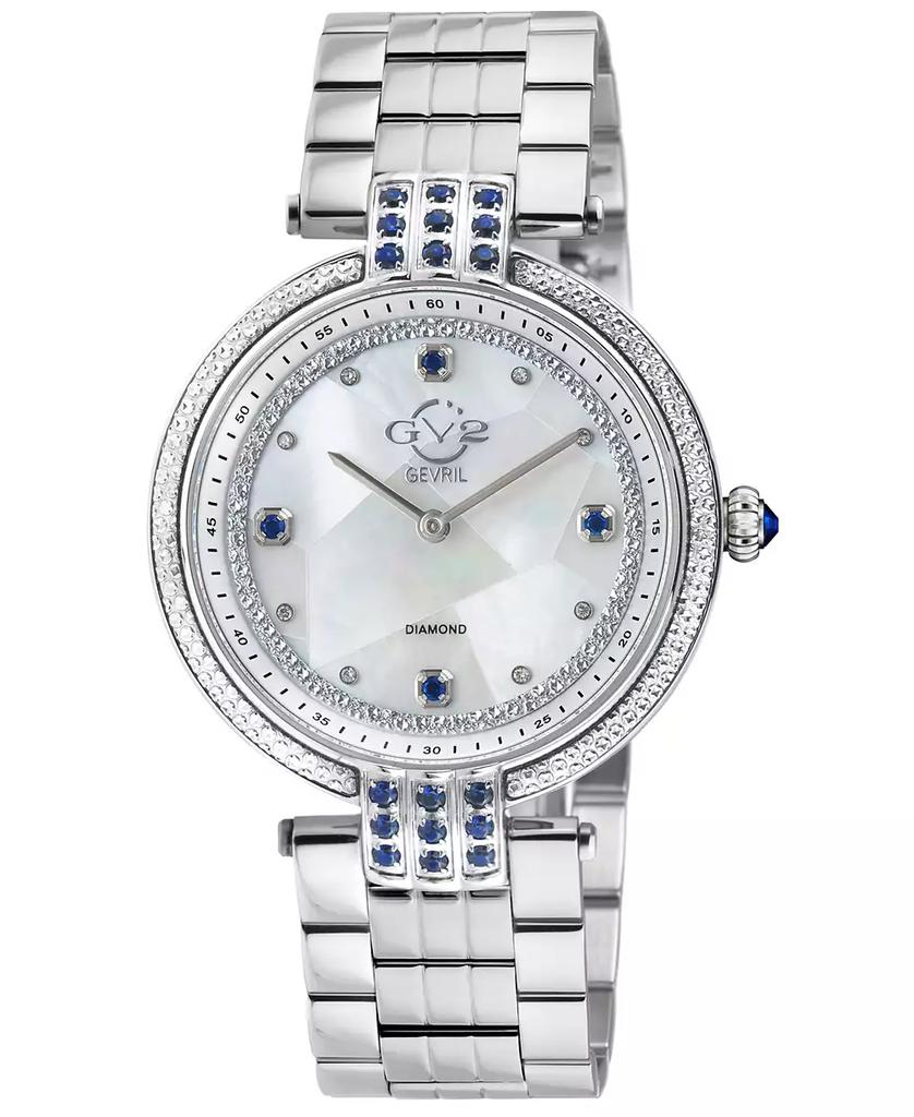 Gevril Women's Matera Swiss Quartz Silver-Tone Stainless Steel Watch 35mm