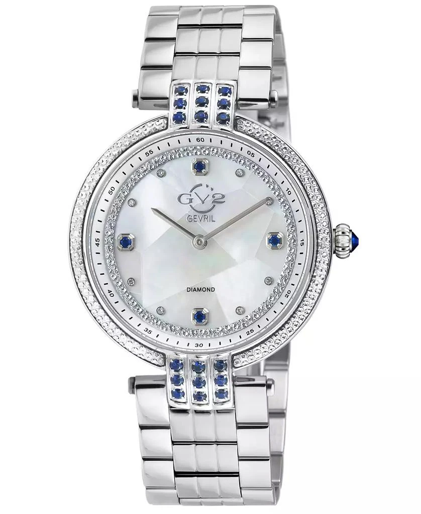 Gevril Women's Matera Swiss Quartz Silver-Tone Stainless Steel Watch 35mm 1
