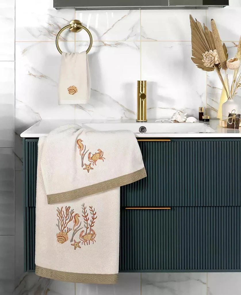 Linum Home Textiles Turkish Cotton Aaron Embellished 2-Pc. Fingertip Towel Set 6